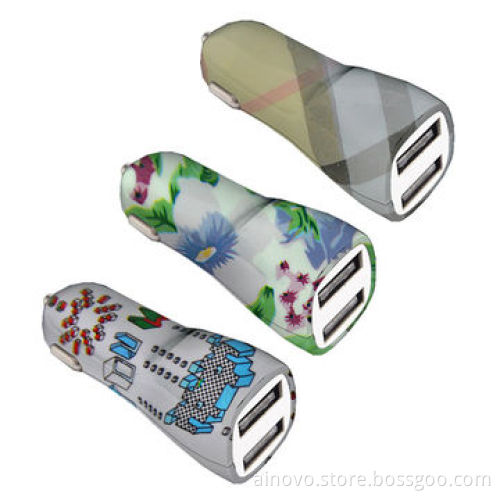 Water transfer printed electric car charger for tablet PC, 5V 2.1A, long cycle time